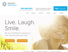 Tablet Screenshot of monetdentalgroup.com
